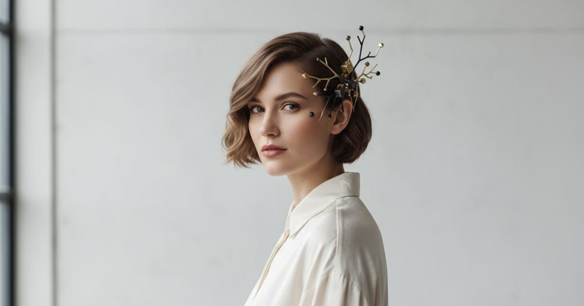 Comment porter accessoire dans cheveux court