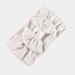 bandeau bebe gris clair gros noeud meolina