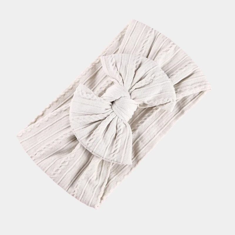 bandeau bebe gris clair gros noeud meolina