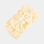bandeau bebe jaune clair gros noeud meolina