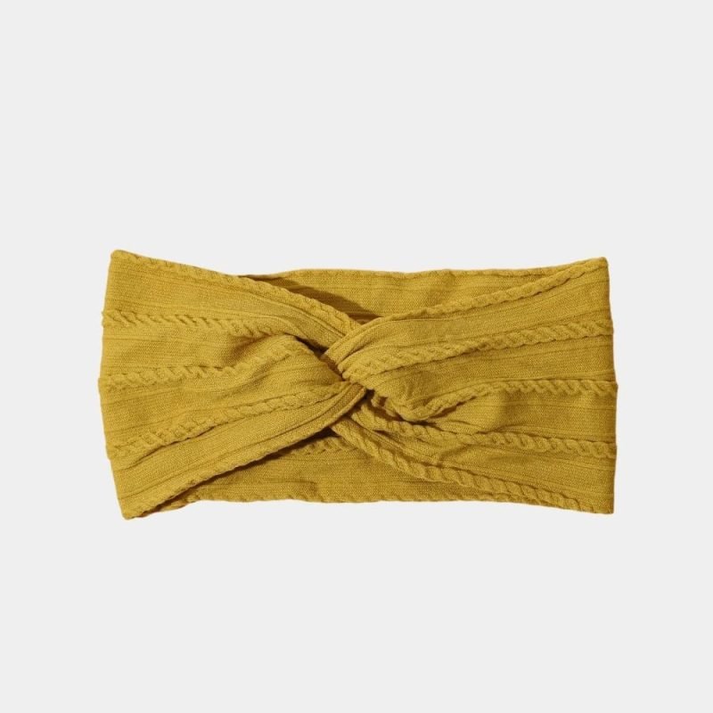 bandeau bebe large jaune moutarde meolina