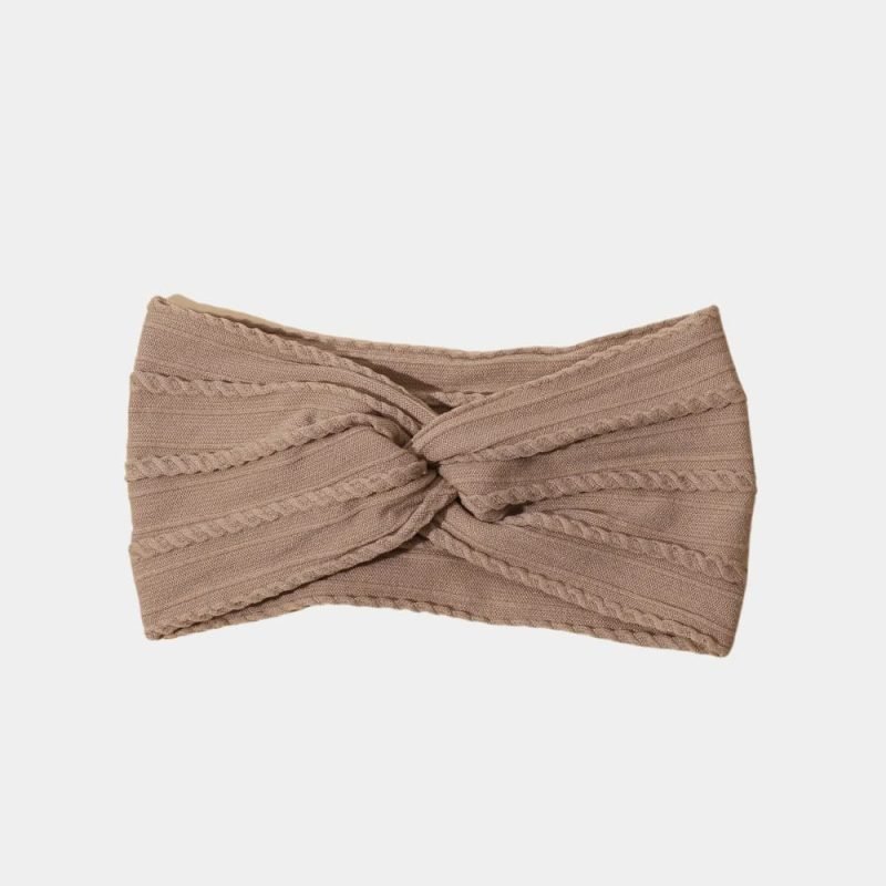 bandeau bebe large marron castor meolina