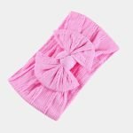 bandeau bebe rose lavande gros noeud meolina