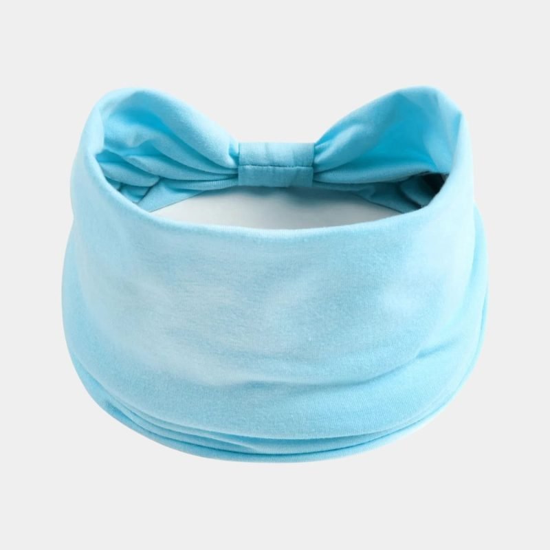 bandeau bleu clair large uni meolina