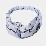 bandeau bleu imprime fleurs meolina