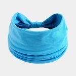 bandeau bleu malibu large uni meolina