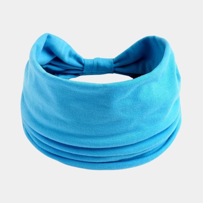 bandeau bleu malibu large uni meolina