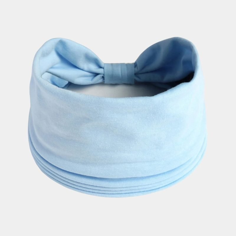 bandeau bleu pale large uni meolina