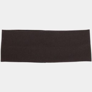 bandeau coton marron fonce cotele meolina