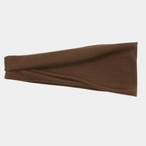bandeau elastique marron uni meolina
