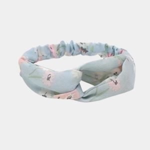 bandeau fleuri bleu clair meolina