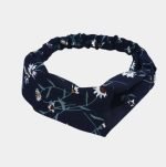 bandeau fleuri bleu fonce meolina
