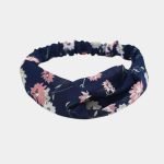 Bandeau fleuri bleu marine