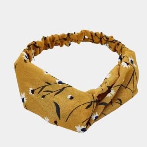 bandeau fleuri jaune fonce meolina