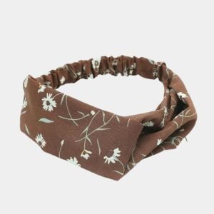 bandeau fleuri marron meolina