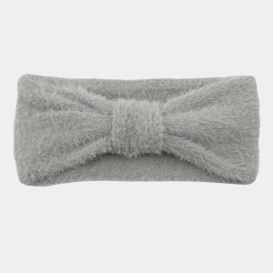 bandeau fourrure gris noeud meolina