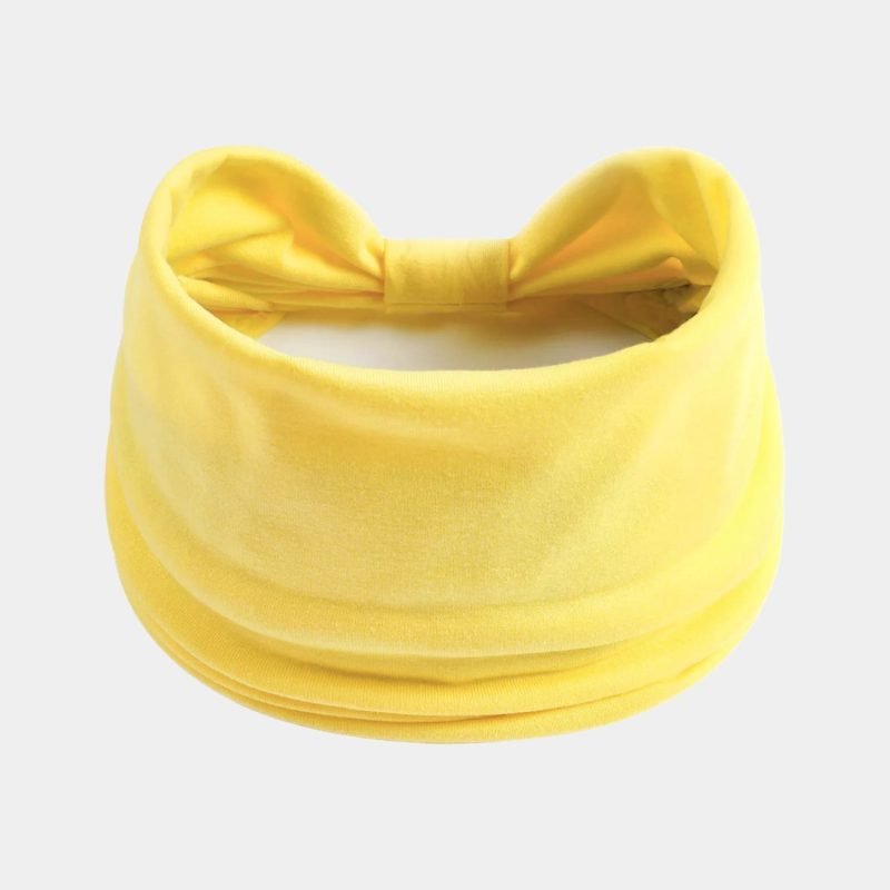bandeau jaune clair large uni meolina