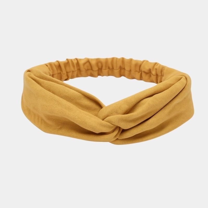 bandeau jaune uni noeud meolina