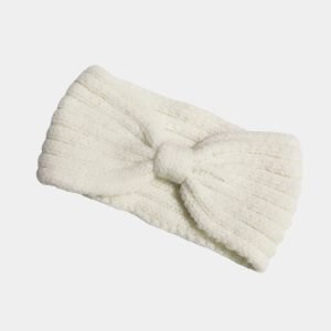 bandeau laine blanc noeud meolina