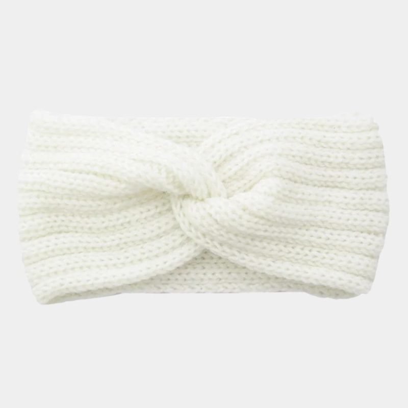 bandeau laine blanc uni meolina