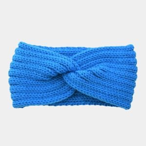 bandeau laine bleu lac uni meolina