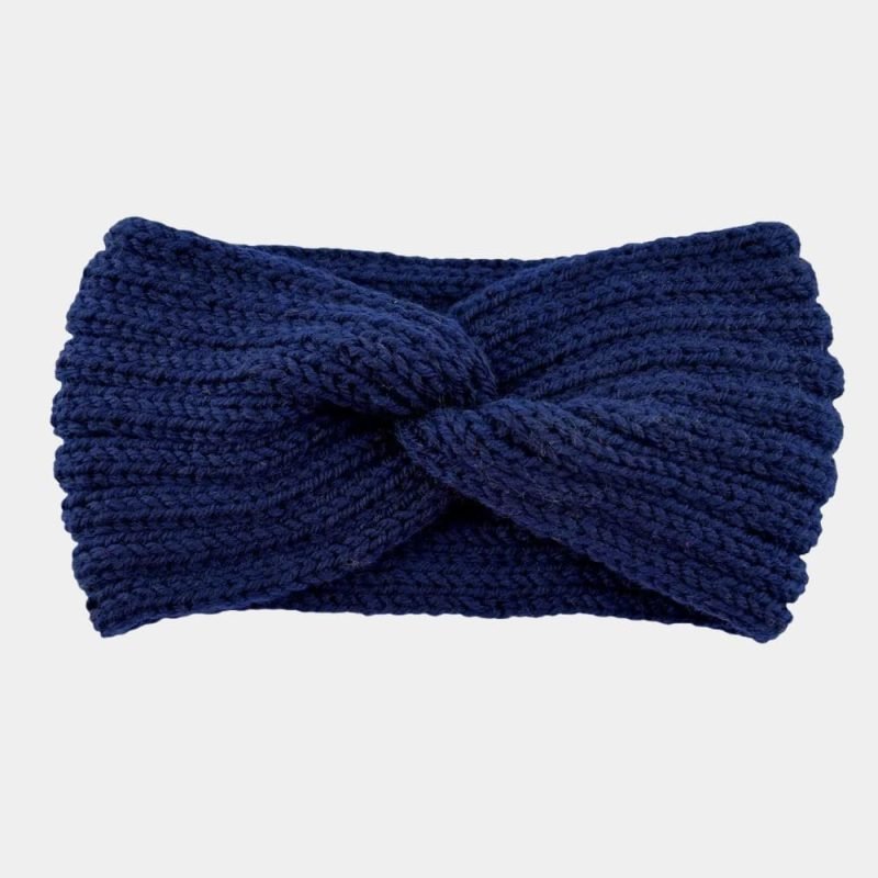 bandeau laine bleu marine uni meolina bandeau laine bleu marine uni meolina