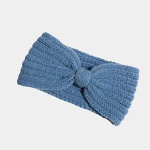 bandeau laine bleu noeud meolina