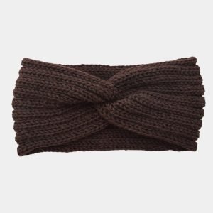 bandeau laine cafe uni meolina