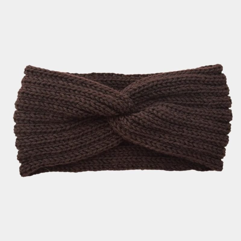 bandeau laine cafe uni meolina