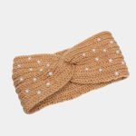 bandeau laine camel perles meolina