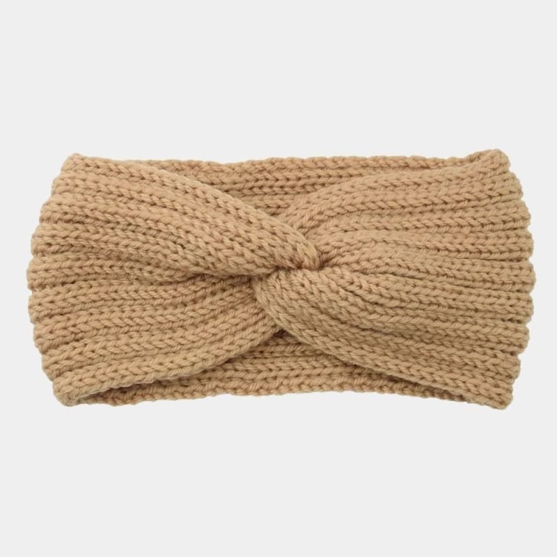 bandeau laine camel uni meolina