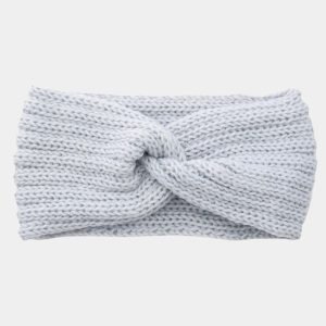 bandeau laine gris clair uni meolina
