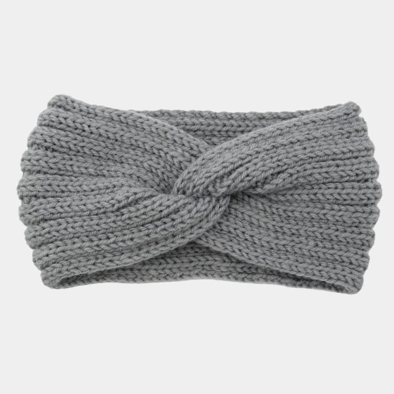 bandeau laine gris uni meolina