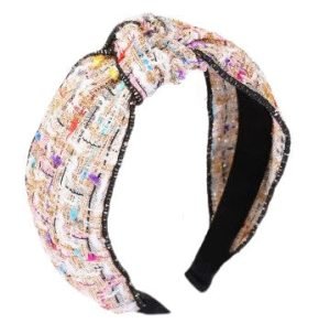 bandeau laine luxe en blanc