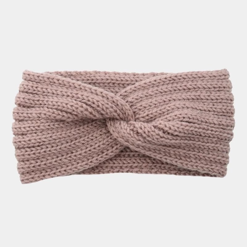 bandeau laine mauve clair uni meolina bandeau laine mauve clair uni meolina