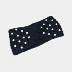 bandeau laine noir perles meolina