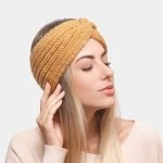 bandeau laine orange gingembre uni meolina 2