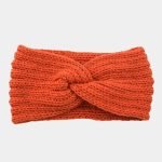 bandeau laine orange uni meolina