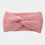 bandeau laine rose clair uni meolina