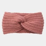 bandeau laine rose fonce uni meolina