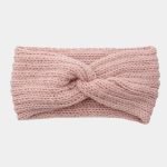 bandeau laine rose pale uni meolina