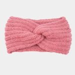 bandeau laine rose vermeil uni meolina