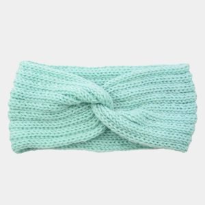 bandeau laine vert menthe uni meolina