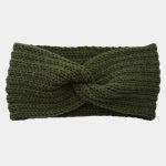 bandeau laine vert militaire uni meolina