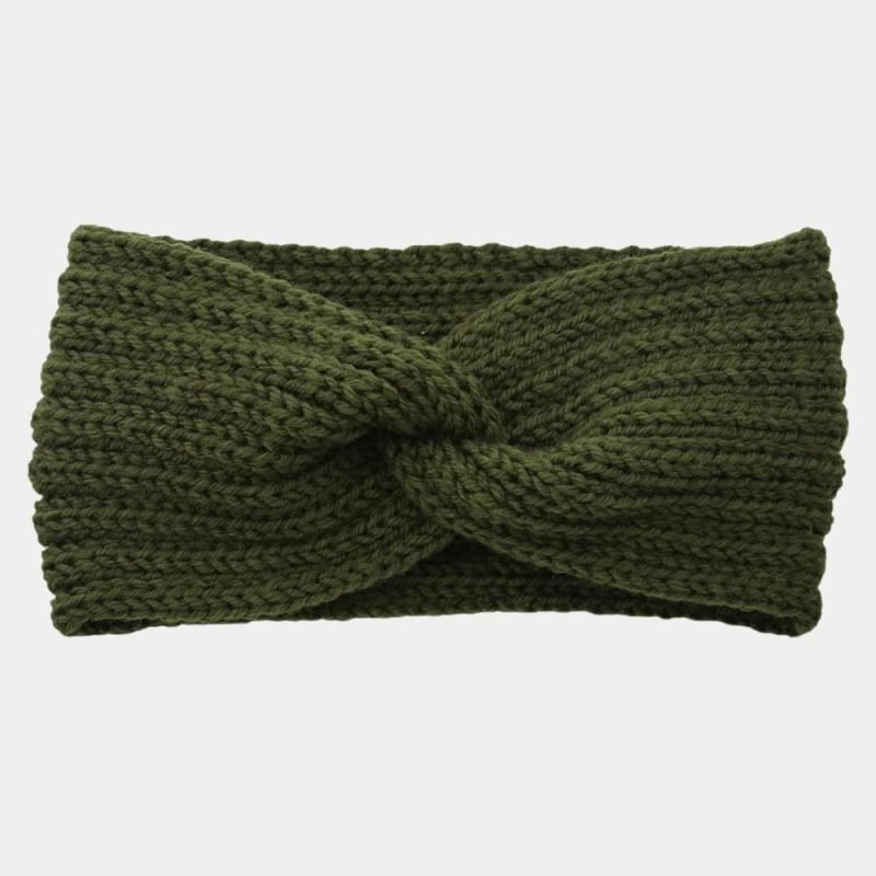 bandeau laine vert militaire uni meolina bandeau laine vert militaire uni meolina