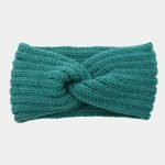 bandeau laine vert uni meolina