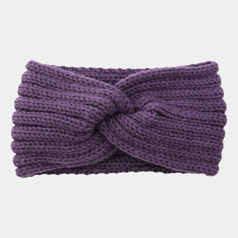 bandeau laine violet clair uni meolina