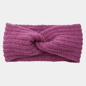 bandeau laine violet magenta uni meolina