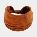 bandeau marron cuivre large uni meolina