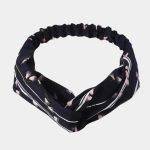 bandeau noir imprime fleurs meolina